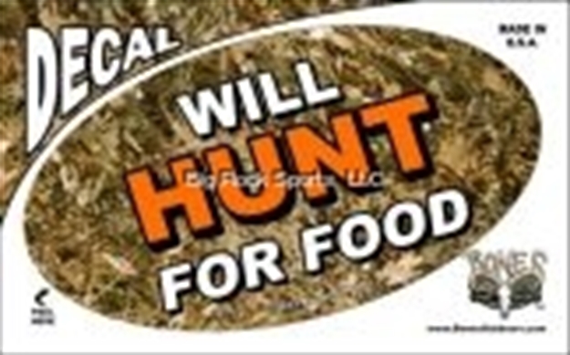 Picture of Bones Oval Decal Will Hunt For Food