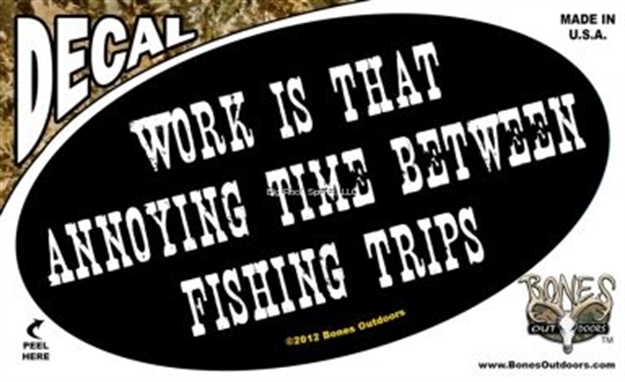 Picture of Bones Oval Decal, Work IS That Annoying Time