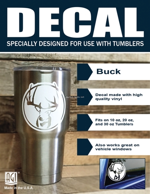 Picture of Bones Plotted Tumbler Decal White Buck