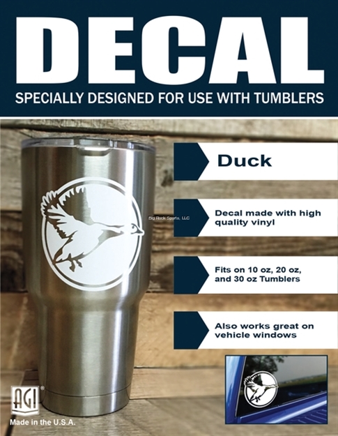 Picture of Bones Plotted Tumbler Decal White Duck