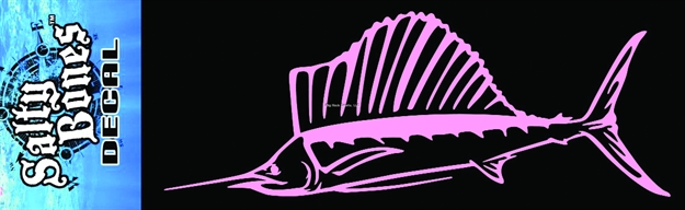Picture of Bones Sailfish Plotted Decal, Pink Transfer
