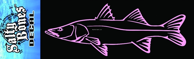 Picture of Bones Snook Plotted Decal, Pink Transfer