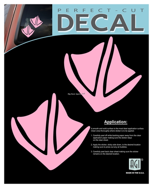 Picture of Bones Standard Plotted Decal-Duck Tracks/Pink