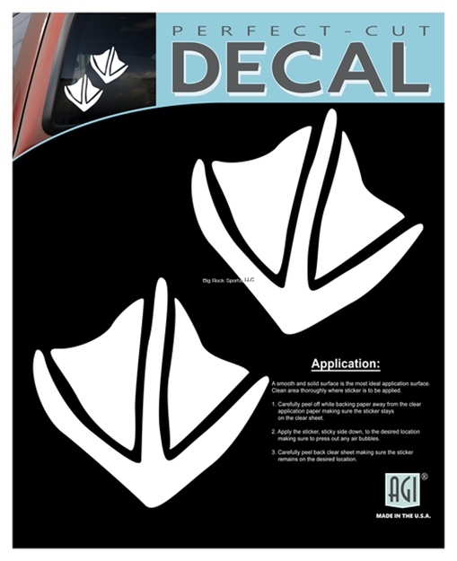 Picture of Bones Standard Plotted Decal-Duck Tracks/White