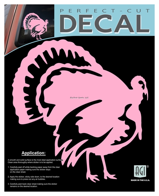 Picture of Bones Standard Plotted Decal-Turkey/Pink