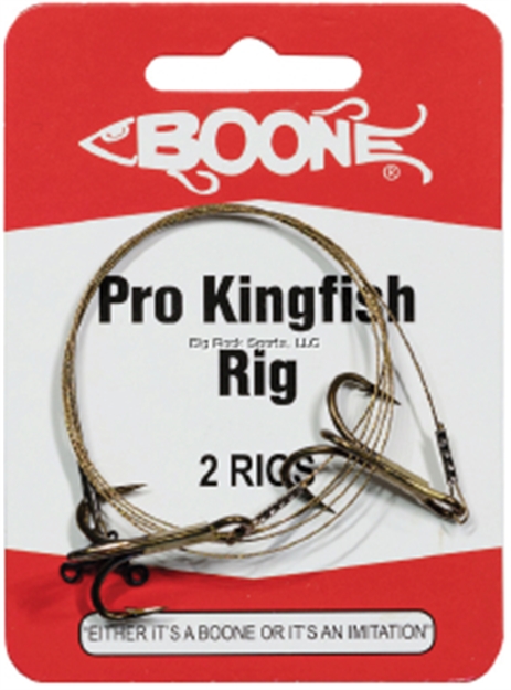 Picture of Boone 18" King Fish Pro Rig, 40Lb 1X7 Bronze Non-Coated Wire #2 Vmc Bronze Treble HK 2 PK
