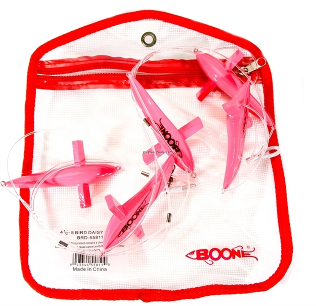 Picture of Boone Bait Co. 5 Bird Daisy Chain, 4 1/2", Pink