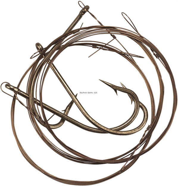 Picture of Boone Bait Co. Ballyhoo Rig, Size 8/0 Hook, Single Hook, 3 Per Pack, Bronze Wire