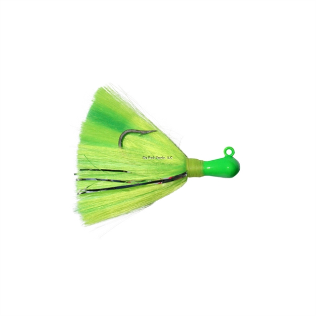 Picture of Boone Bait Co. Cobia Jig, Lime Grn./Chr. Lime Tail, 2 1/2 OZ