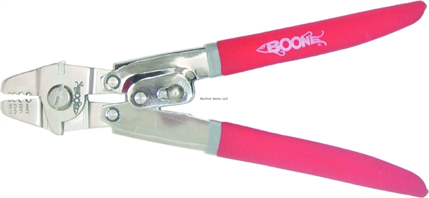 Picture of Boone Bait Co. Deluxe Crimping Tool Ss, Red Handles, 10"