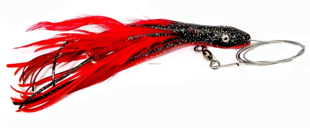 Picture of Boone Bait Co. Dolphin Rig Trolling Lure, 6 1/2", 2 Oz, Red/Black