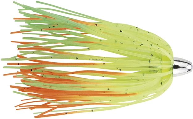 Picture of Boone Bait Co. Duster 3 Pk, Chart/Grn/Org Firetail, 2 1/2"--1/8 OZ