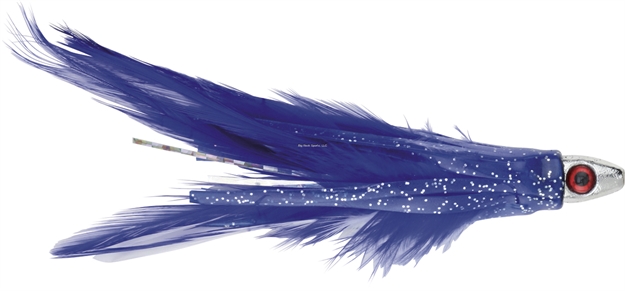 Picture of Boone Bait Co. Feather Trolling Jig 2 PK  , Blue/White, 4" -1/4 OZ