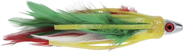 Picture of Boone Bait Co. Feather Trolling Jig 2 PK  , Mexican Flag, 4" -1/4 OZ