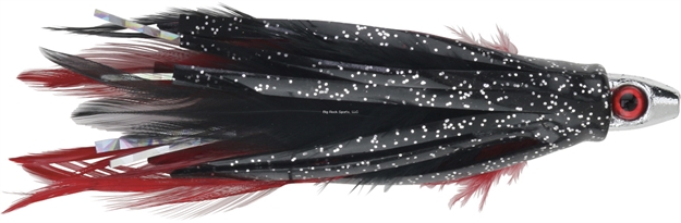 Picture of Boone Bait Co. Feather Trolling Jig 2 PK  , Red/Black, 4" -1/4 OZ