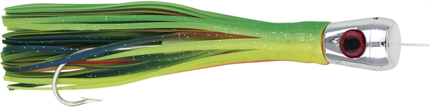 Picture of Boone Bait Co. Hoo Lili Conical Head Rigged Trolling Lure, 7", Chartreuse/Multi