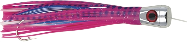 Picture of Boone Bait Co. Hoo Lili Conical Head Rigged Trolling Lure, 7", Pink/Blue Spots