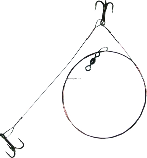 Picture of Boone Bait Co. Live Bait Rig  2 Pk, 2 # 2 Treble Hook