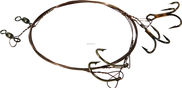 Picture of Boone Bait Co. Live Bait Rig Single Hook 2 Pk, # 1, 1 # 4 Treble Hook