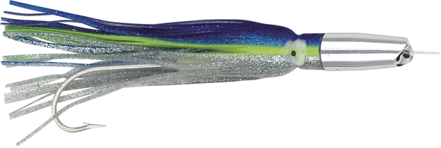 Picture of Boone Bait Co. Mahi Jet Rigged Trolling Lure, 6 1/2", 6/0 Hook, Dark Blue/Silver
