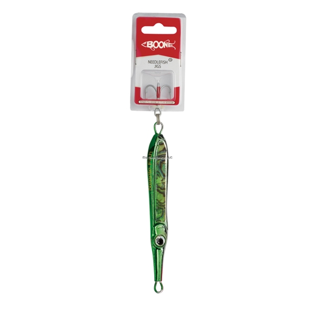 Picture of Boone Bait Co. Needlefish Jig, Green Abalone, 4.5", 1.5 OZ