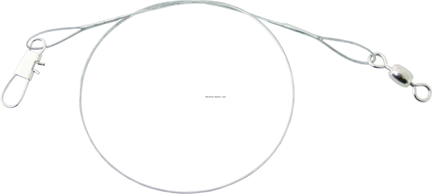 Picture of Boone Bait Co. Nylon Coated Bright Stainless Leader 9" 20Lb Silver
