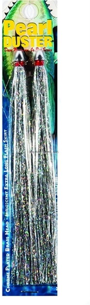 Picture of Boone Bait Co. Pearl Duster 2 Pk, Silver Mylar, 6 3/4"