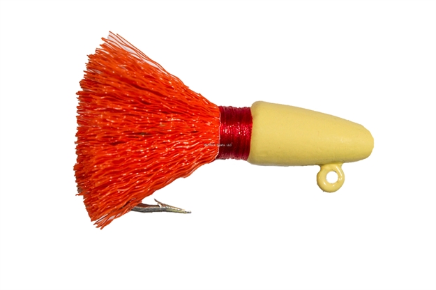 Picture of Boone Bait Co. Pompano Jig, Cream Head Org. Tail, 1/4 OZ