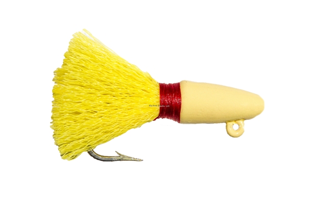 Picture of Boone Bait Co. Pompano Jig, Cream Head Yel. Tail, 1/4 OZ