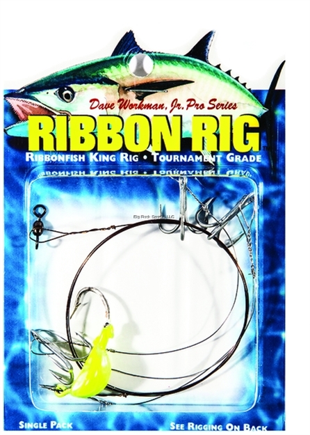 Picture of Boone Bait Co. Ribbon Rig, 3 #4 Trebles, 1/2 Oz, Chartreuse Jighead, 1/Pack