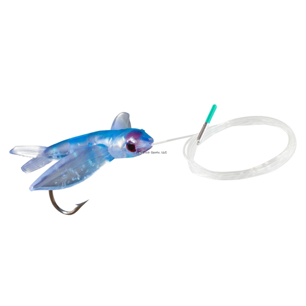 Picture of Boone Bait Co. Rigged Flying Bird, Blue Clear, 4" - 9/0 - 200 LB