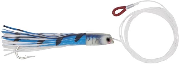 Picture of Boone Bait Co. Sea Minnow Rigged Slant Head Trolling Lure, 6", 7/0 Hook, Blue Mackeral