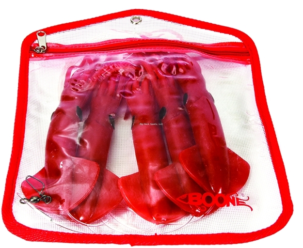 Picture of Boone Bait Co. Sea Squid Daisy Chain, 5 - 9" Squids, Amber