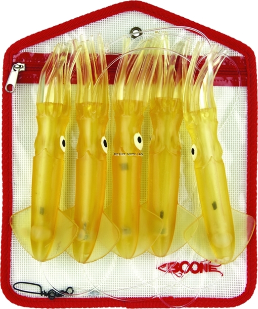 Picture of Boone Bait Co. Sea Squid Daisy Chain, 5 - 9" Squids, Natural