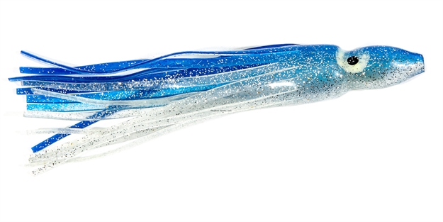 Picture of Boone Bait Co. Squid Skirt 4 1/4" 10 Pk, Blue/Slvr Ylw Stripe, 4 1/4"