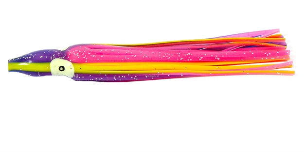 Picture of Boone Bait Co. Squid Skirt 4 1/4" 10 Pk, Purple Pnk Ylw. Stripes, 4 1/4"