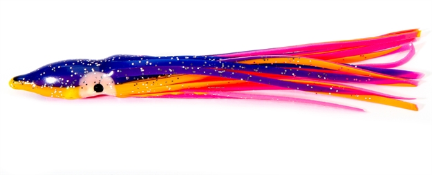 Picture of Boone Bait Co. Squid Skirt 4 1/4" 5 Pk, Purple Pnk Ylw. Stripes, 4 1/4"