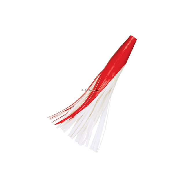 Picture of Boone Bait Co. Tuna Tail Weber Style Skirt  2 Pk, Red/White, 5 1/2"