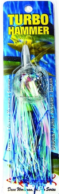 Picture of Boone Bait Co. Turbo Hammer Rigged Trolling Lure, 5 1/2", 3/4 Oz, 6/0 Hook, Blue/Silver
