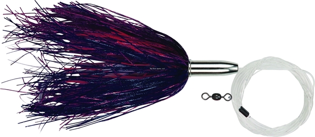 Picture of Boone Bait Co. Turbo Hammer Rigged Trolling Lure, 5 1/2", 3/4 Oz, 6/0 Hook, Red/Black