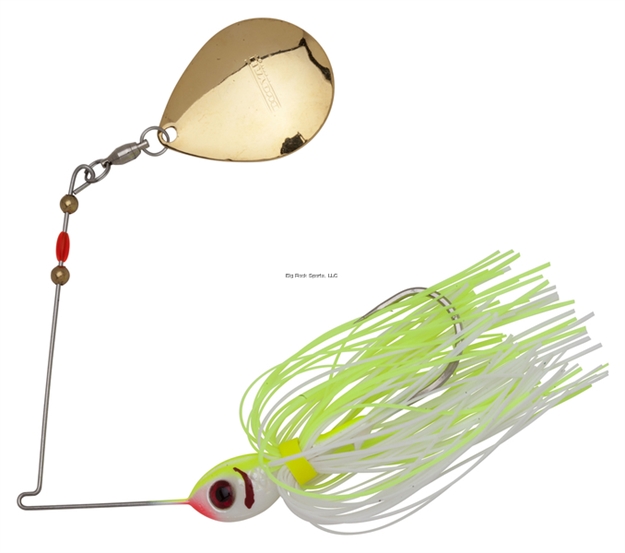 Picture of Booyah Colorado Blade Spinnerbait, 3/8 Oz, White/Chartreuse