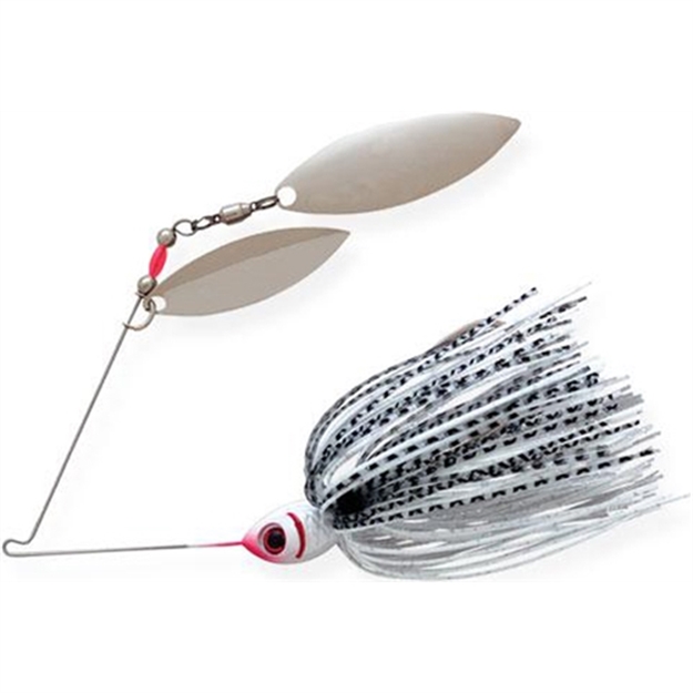 Picture of Booyah Double Willow Blade Spinnerbait, 3/8 Oz, White/Silver Shad BYBW38635