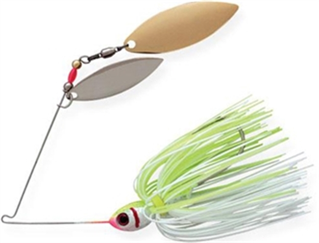 Picture of Booyah Double Willow Blade Spinnerbait, 3/8 Oz, White Chartreuse BYBW38616