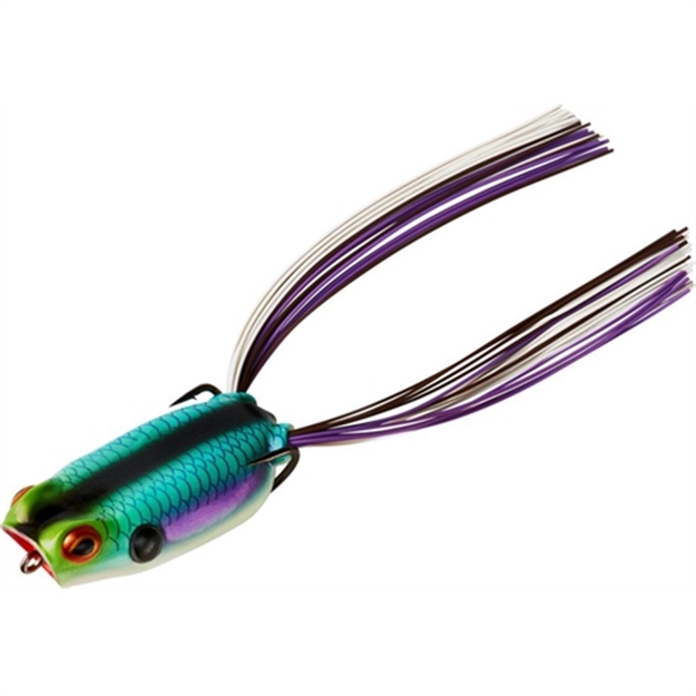 Picture of Booyah Poppin' Pad Crasher Hollow Body Frog, 1/2 Oz, Aqua Frog BYPPC3908