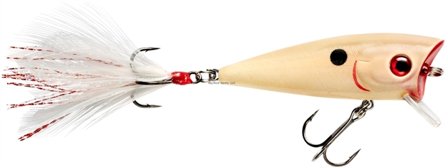 Picture of Booyah Prank Popper/ Diver, 5/16Oz, 2.31", 0-2Ft, #6 Trebles, Bone Shiner