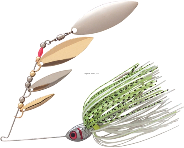 Picture of Booyah Super Shad Quad Blade Spinnerbait, 3/8 Oz, Chartreuse Glimmer