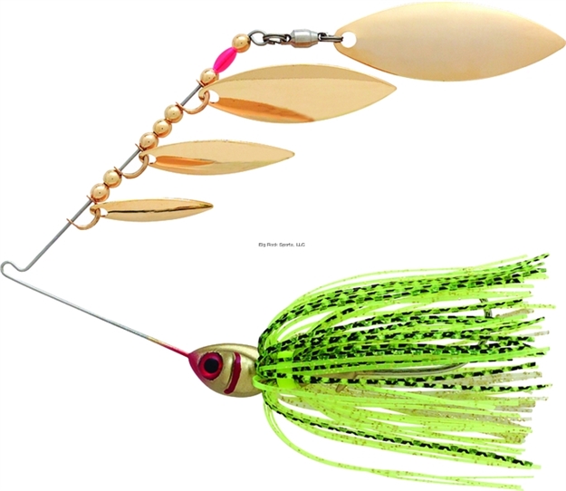 Picture of Booyah Super Shad Quad Blade Spinnerbait, 3/8 Oz, Chartreuse Gold Shiner