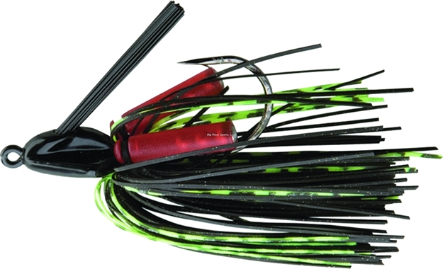 Picture of Booyah Swim'n Jig, 3/8 Oz, Black Chartreuse