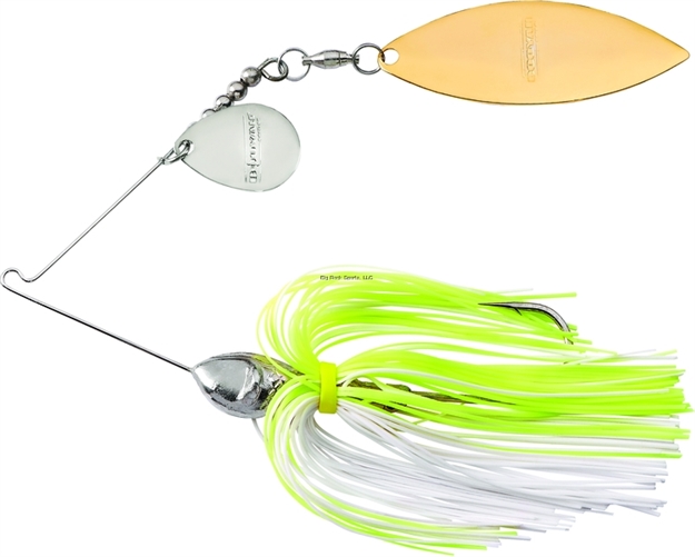 Picture of Booyah Vibra-Wire Double Tandem Spinnerbait, 1/2 Oz, Chartreuse-Pearl-White