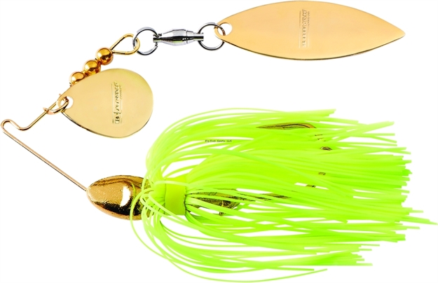 Picture of Booyah Vibra-Wire Double Tandem Spinnerbait, 1/4 Oz, Chartreuse